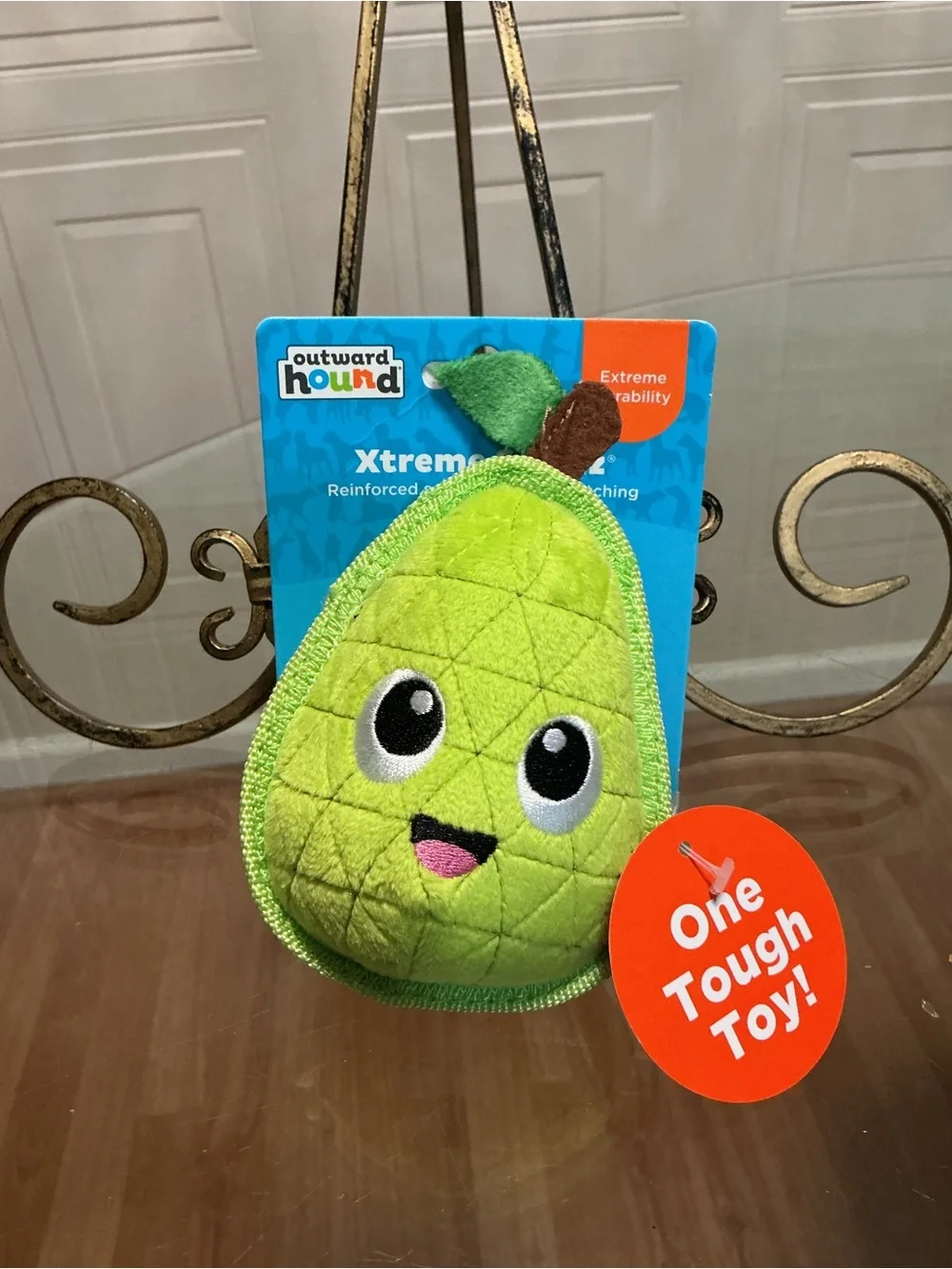 Outward Hound Xtreme Seamz Pear  Plush Squeaky Machine Washable Toy SM